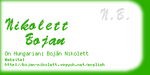 nikolett bojan business card